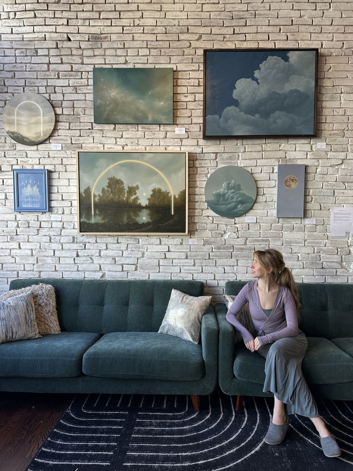 Savannah Morgan paintings on display at The Love Shack in Loveland, Colorado